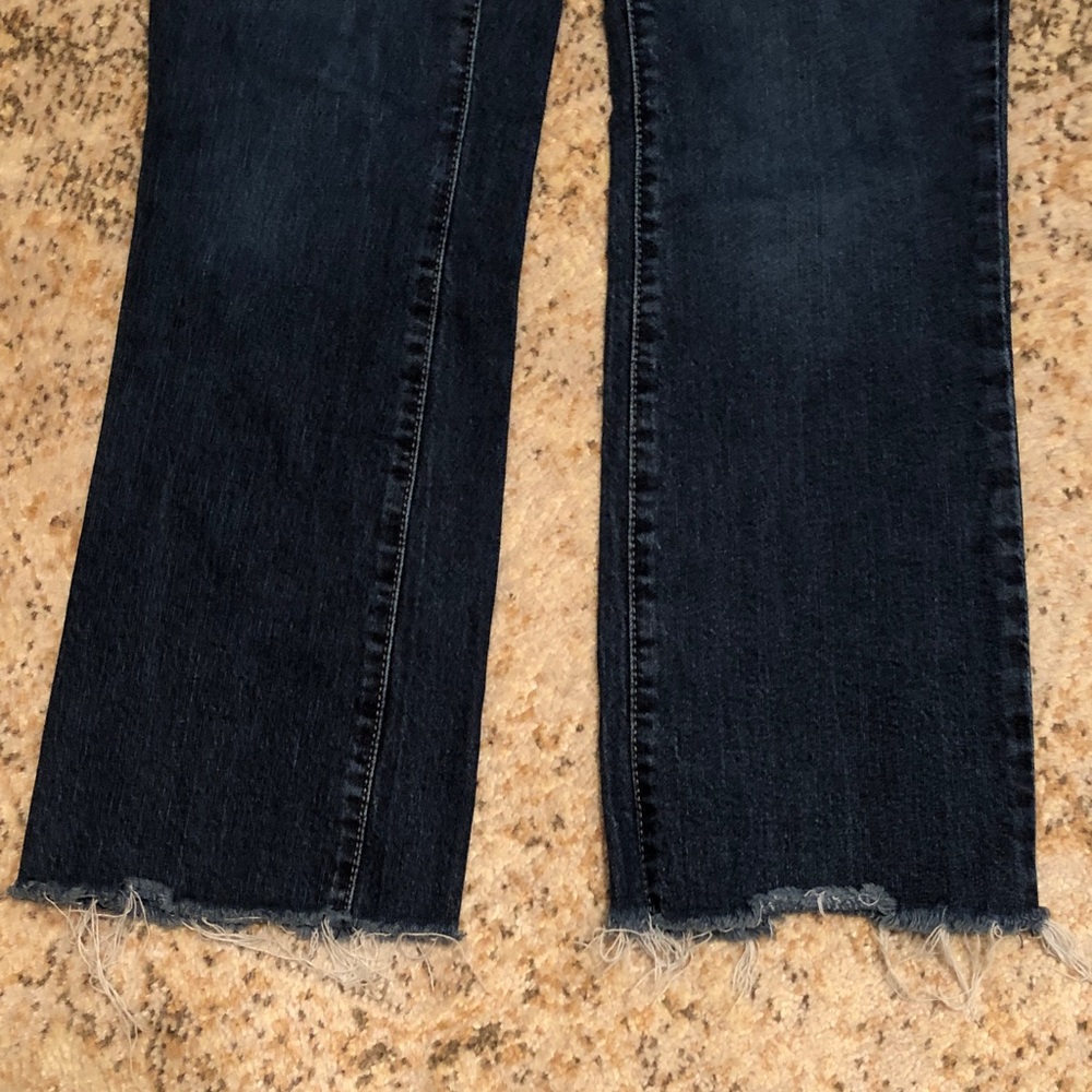 Universal Thread Dark Blue Wide Leg Jeans with Raw Hem - Picture 5 of 5